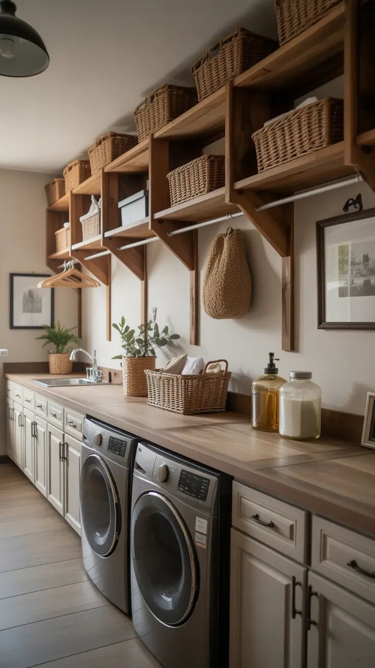 Laundry Room Shelves Ideas 2026: Modern, Farmhouse & Small Space Storage Solutions