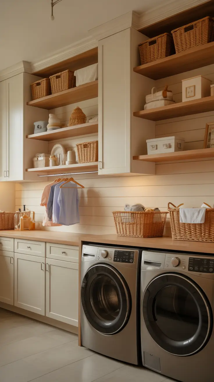 Laundry Room Shelves Ideas 2026: Modern, Farmhouse & Small Space Storage Solutions