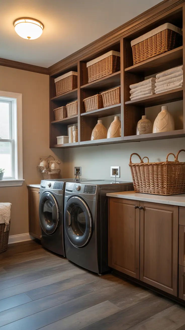 Laundry Room Shelves Ideas 2026: Modern, Farmhouse & Small Space Storage Solutions