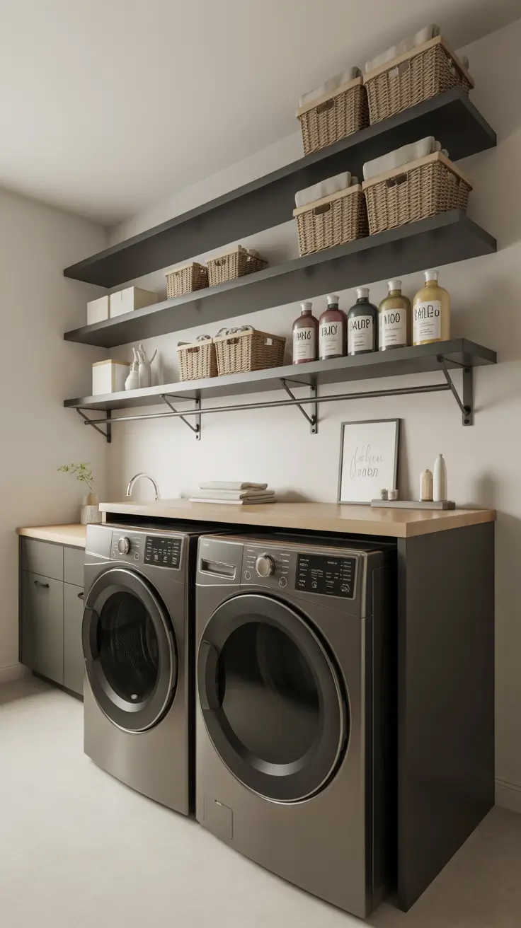 Laundry Room Shelves Ideas 2026: Modern, Farmhouse & Small Space Storage Solutions