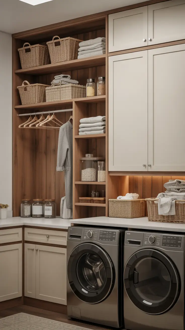 Laundry Room Shelves Ideas 2026: Modern, Farmhouse & Small Space Storage Solutions