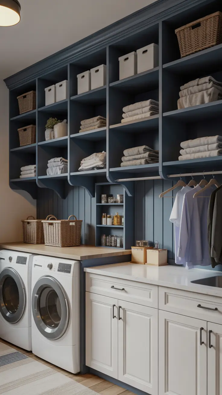 Laundry Room Shelves Ideas 2026: Modern, Farmhouse & Small Space Storage Solutions