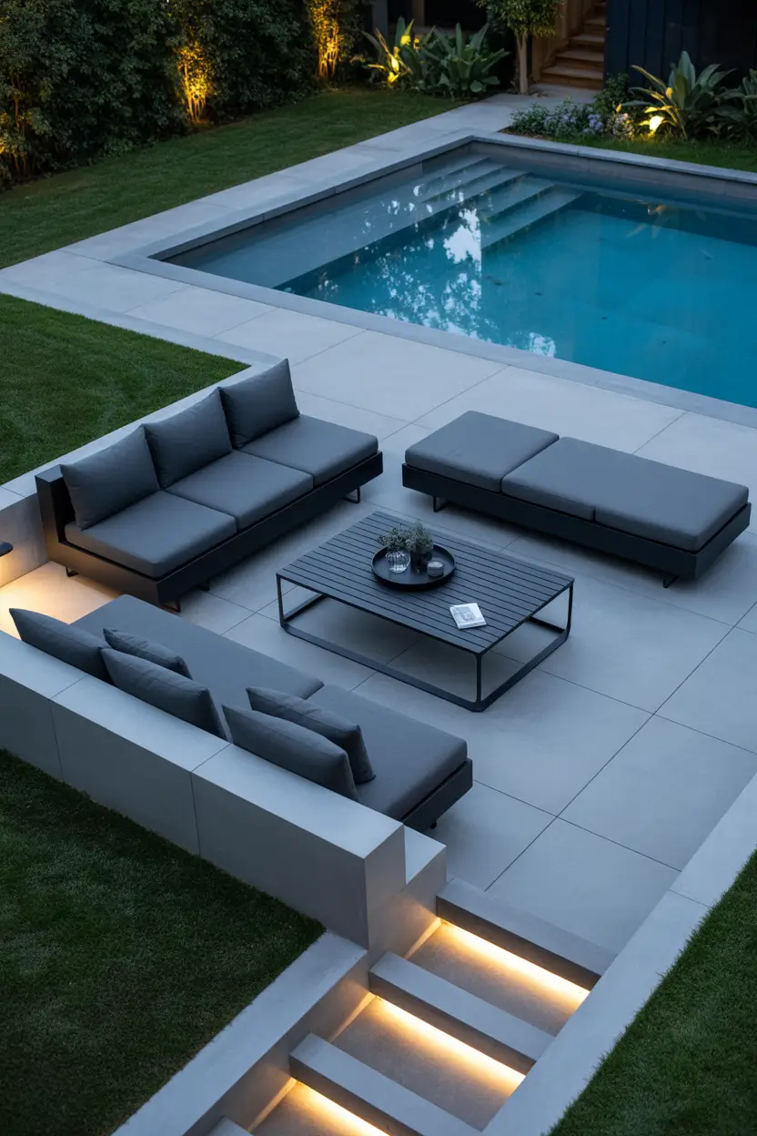 Outdoor Pool Area Above Ground 2026: Modern Deck, Decor & Lighting Ideas