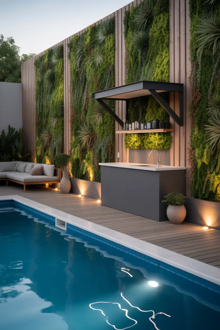 Outdoor Pool Area Above Ground 2026: Modern Deck, Decor & Lighting Ideas
