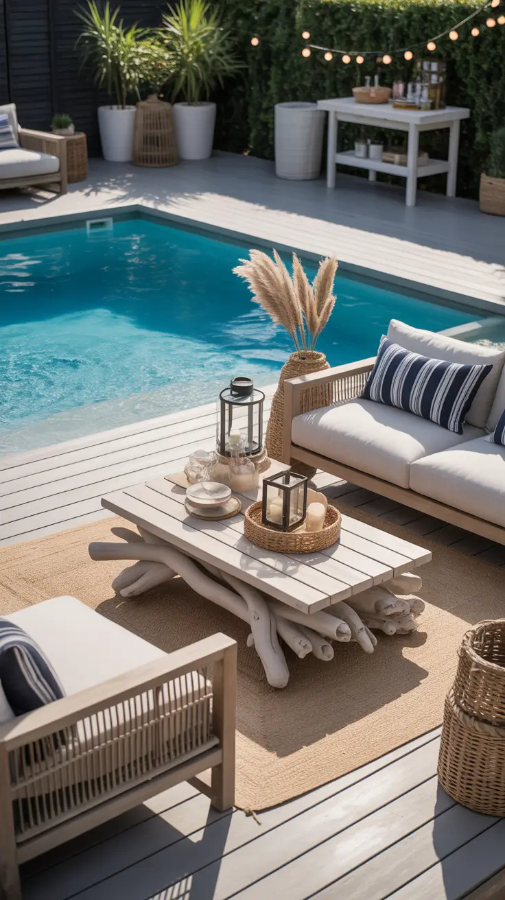 Outdoor Pool Area Above Ground 2026: Modern Deck, Decor & Lighting Ideas