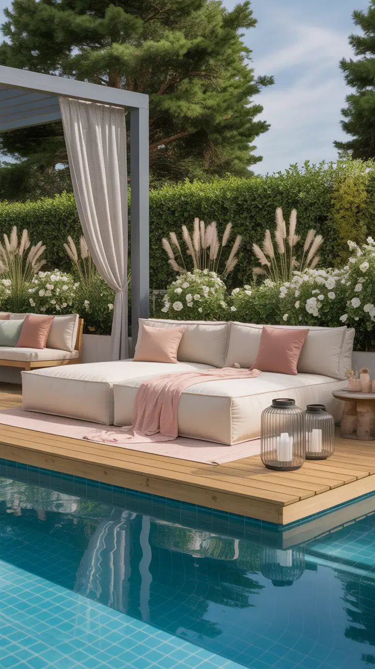 Outdoor Pool Area Above Ground 2026: Modern Deck, Decor & Lighting Ideas