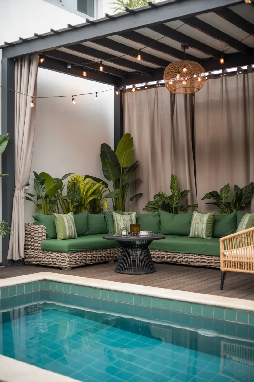 Outdoor Pool Area Above Ground 2026: Modern Deck, Decor & Lighting Ideas