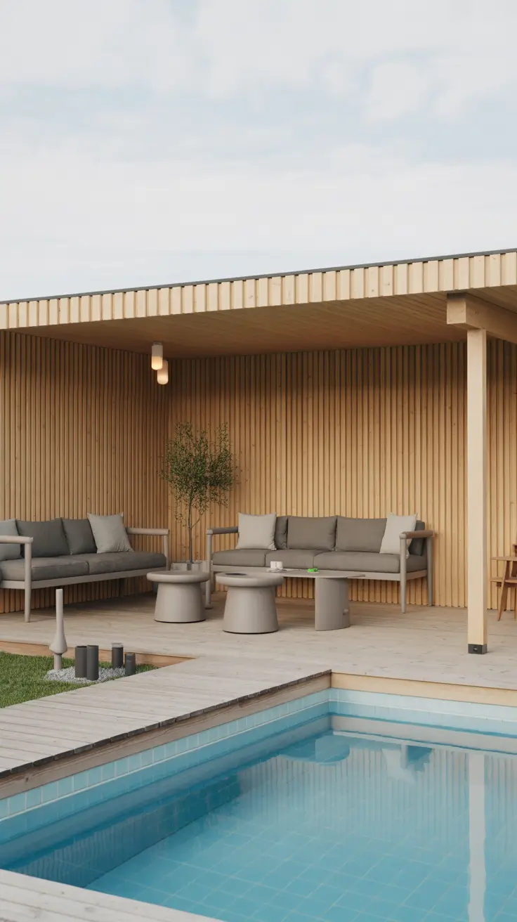 Outdoor Pool Area Above Ground 2026: Modern Deck, Decor & Lighting Ideas