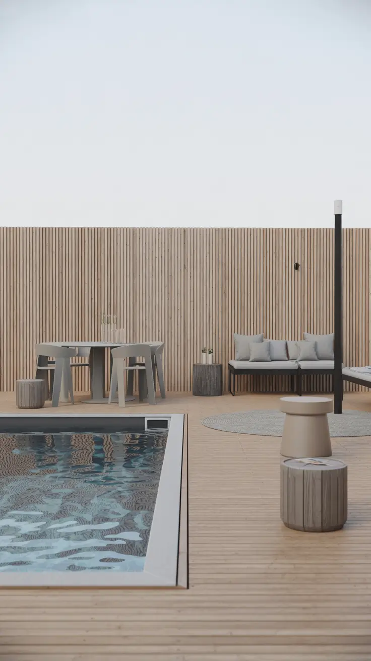 Outdoor Pool Area Above Ground 2026: Modern Deck, Decor & Lighting Ideas