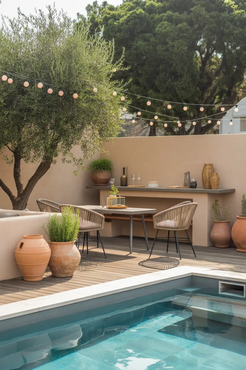 Outdoor Pool Area Above Ground 2026: Modern Deck, Decor & Lighting Ideas