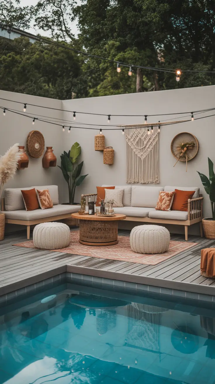 Outdoor Pool Area Above Ground 2026: Modern Deck, Decor & Lighting Ideas